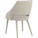 Galen Linea Light Grey Leather Dining Armchair